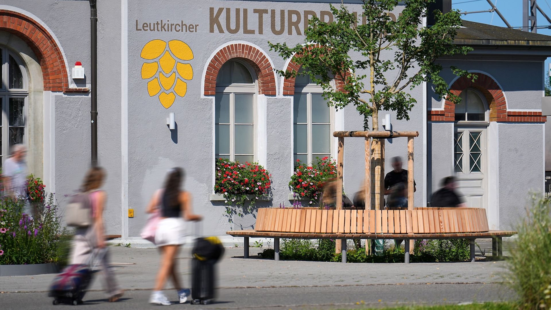 Bahnhofsvorplatz in Leutkirch (Allgäu) 
